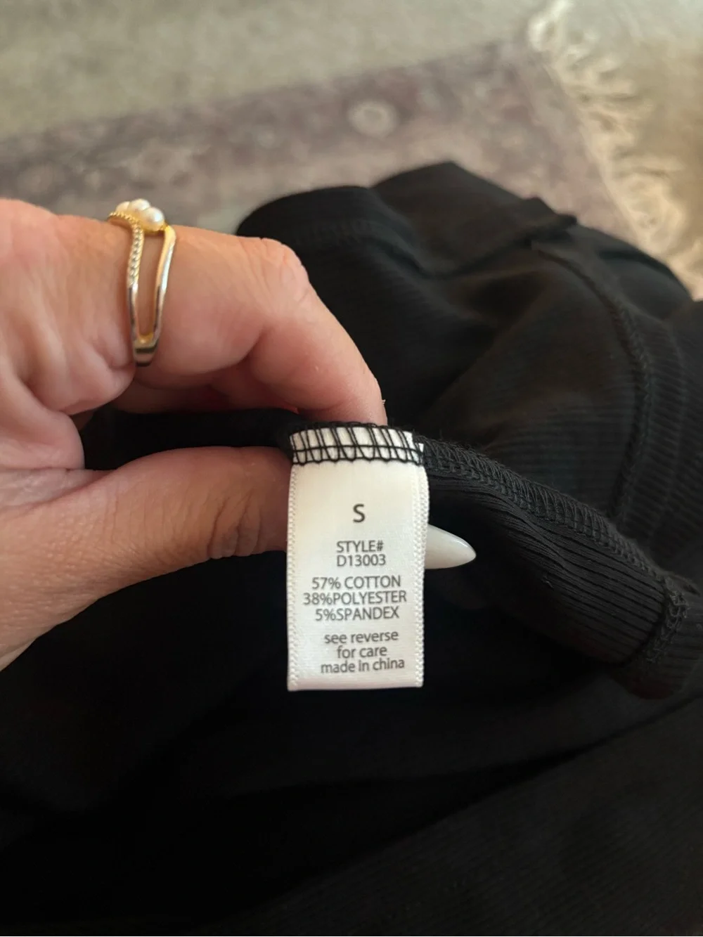 Active USA Black Button-Front Midi Dress with Front Slit - Picture 3 of 3